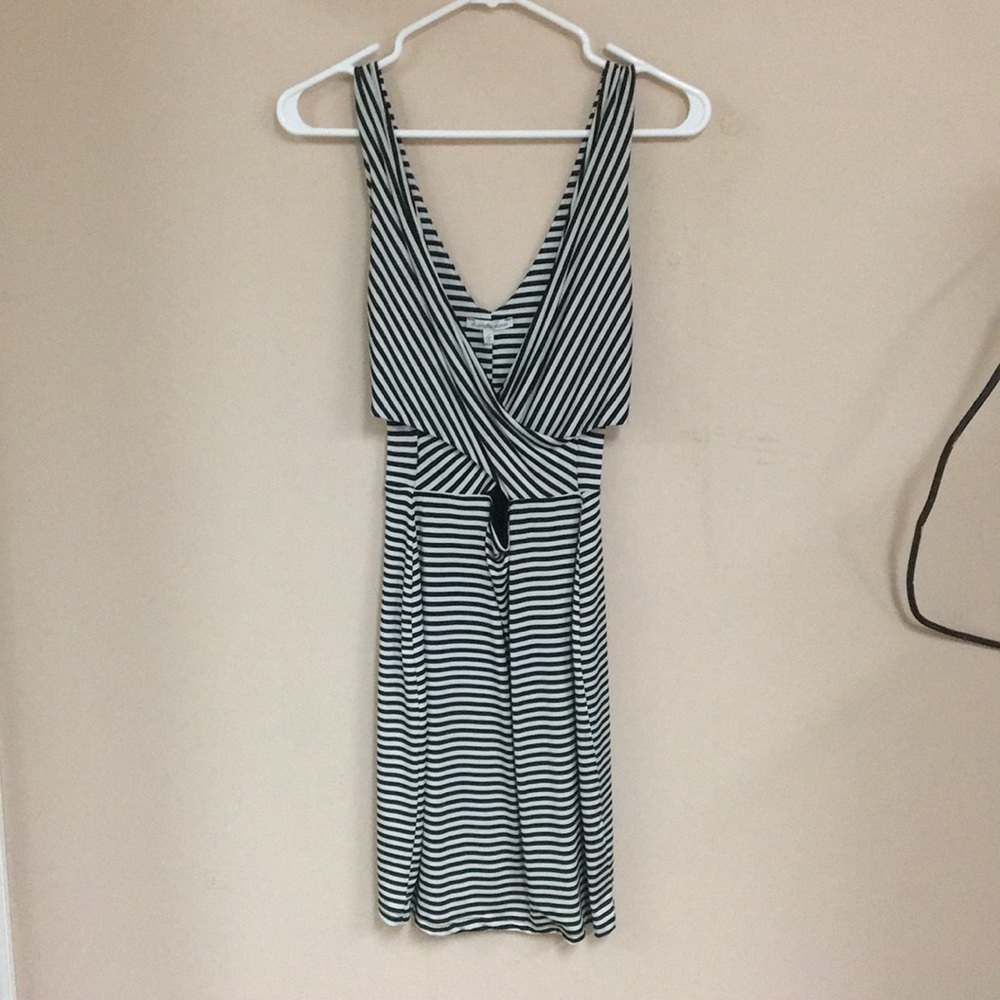 Black and white stripe dress